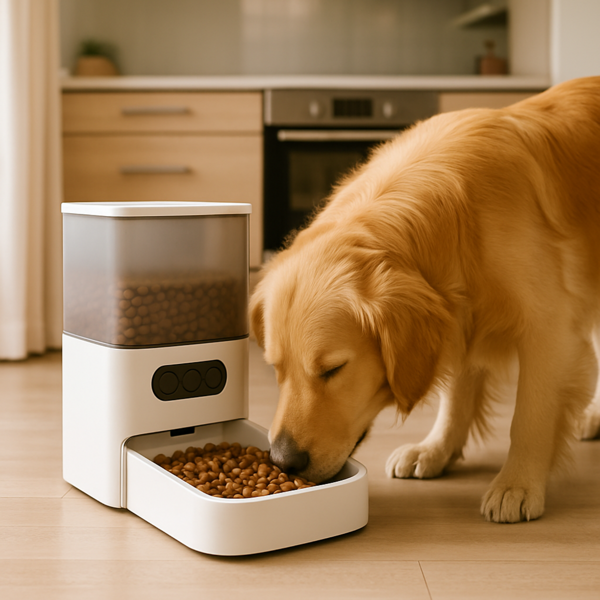 6L Button-Control Pet Feeder – Manual Food Dispenser for Cats & Dogs