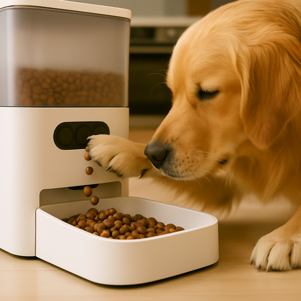 6L Button-Control Pet Feeder – Manual Food Dispenser for Cats & Dogs