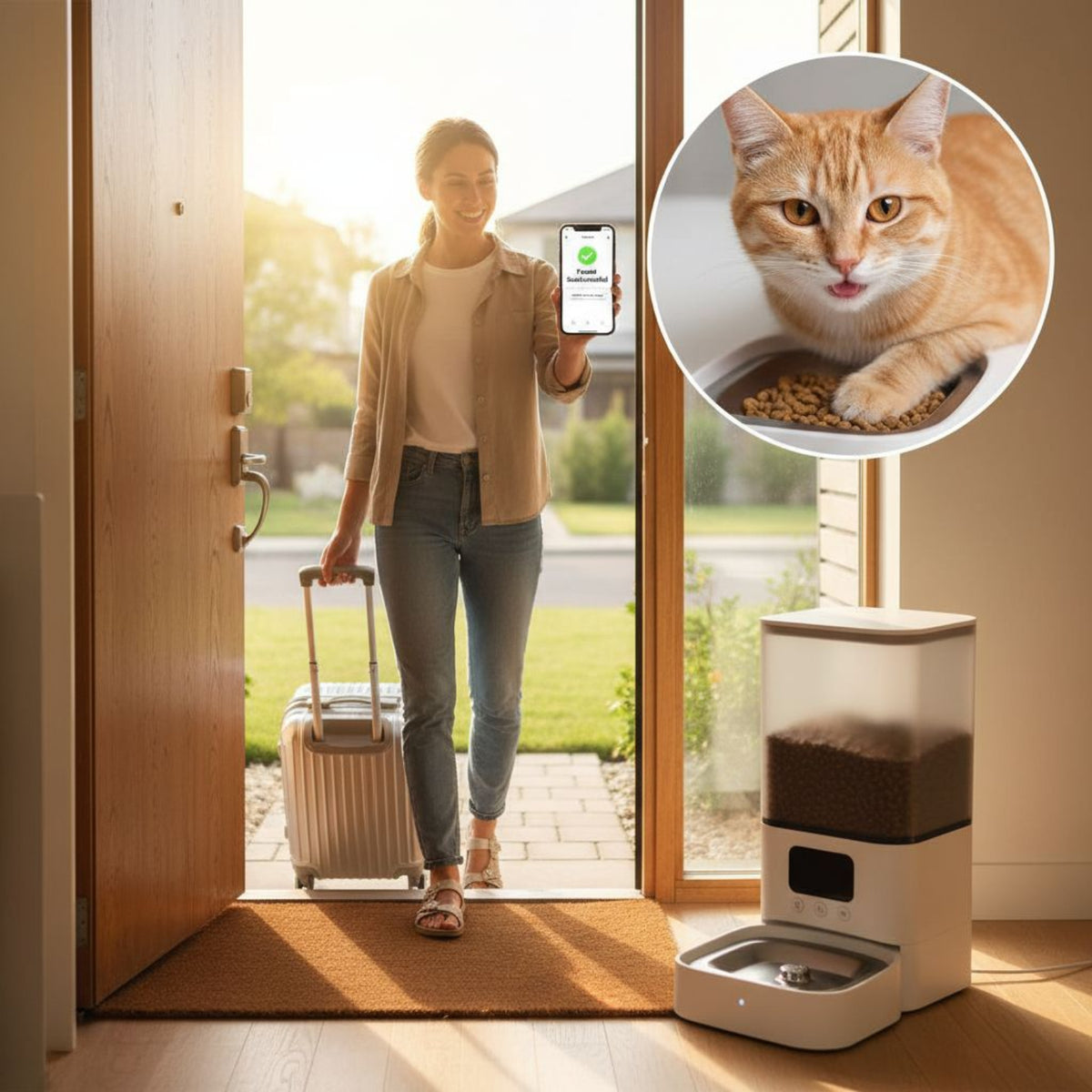 Smart Wi-Fi Automatic Pet Feeder with App Control