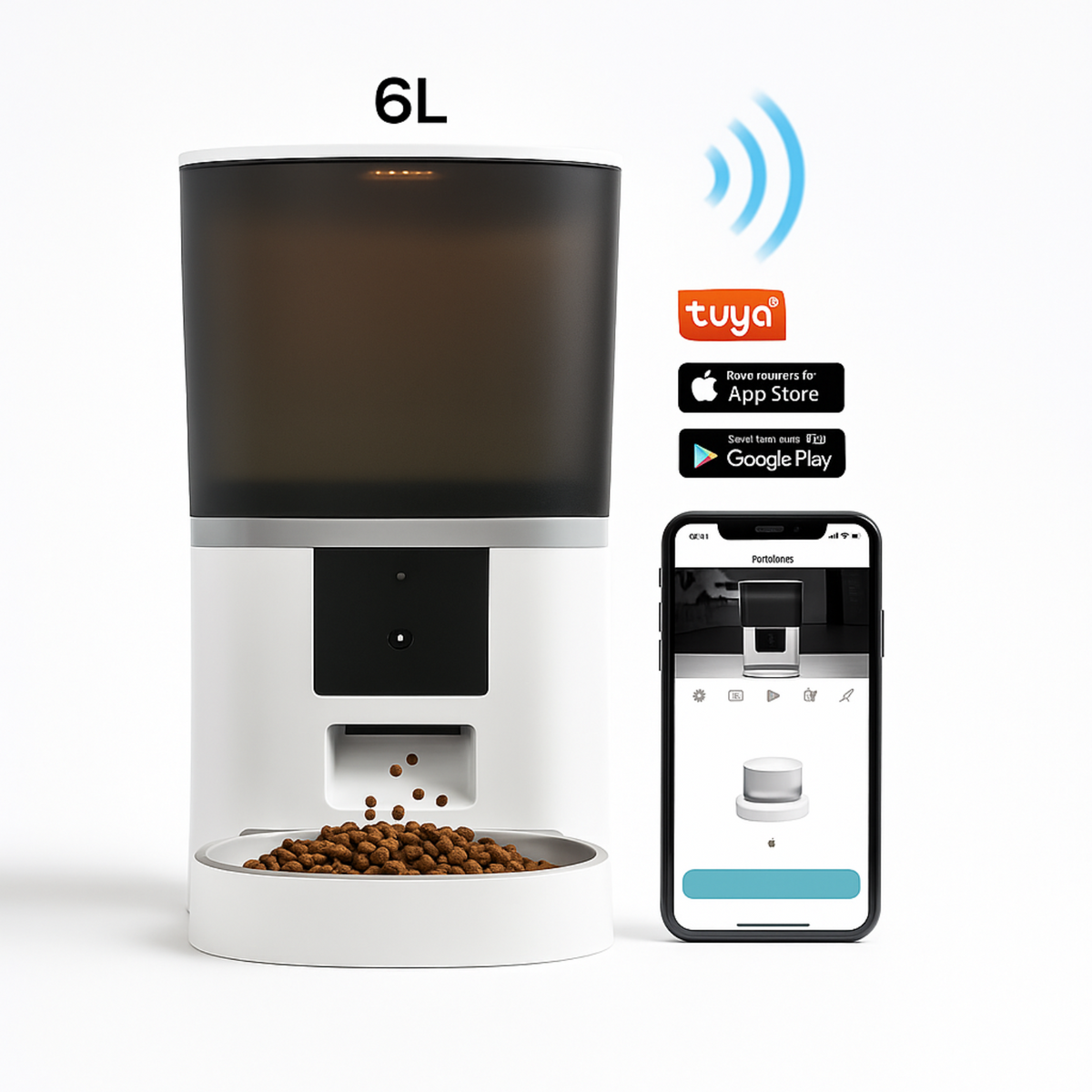 Smart Wi-Fi Automatic Pet Feeder with App Control