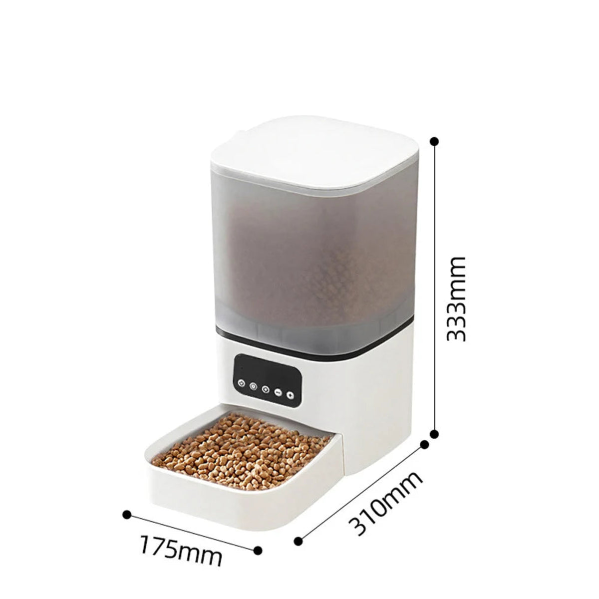 6L Button-Control Pet Feeder – Manual Food Dispenser for Cats & Dogs