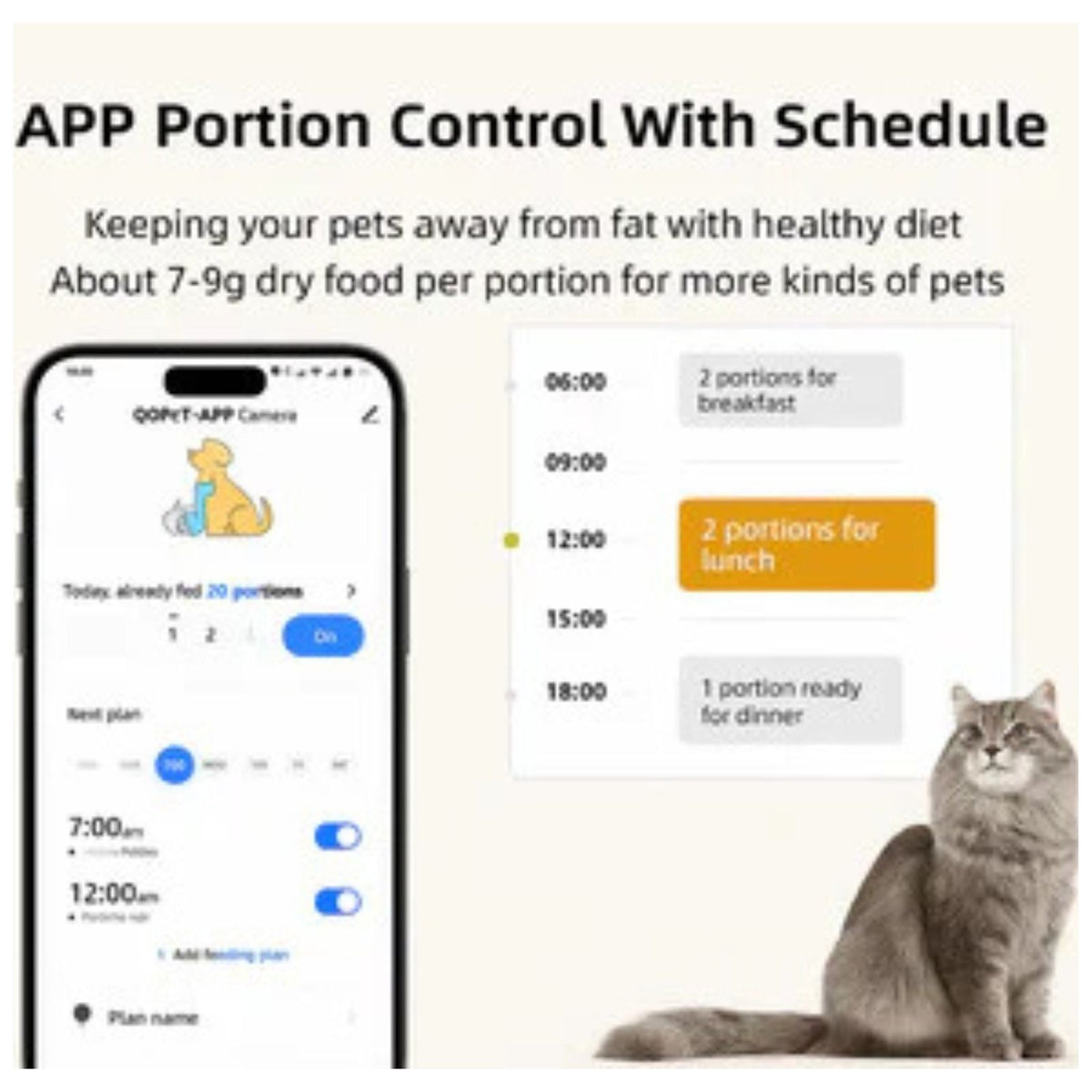 6L Camera Feeder – WiFi Smart Automatic Pet Food Dispenser with App