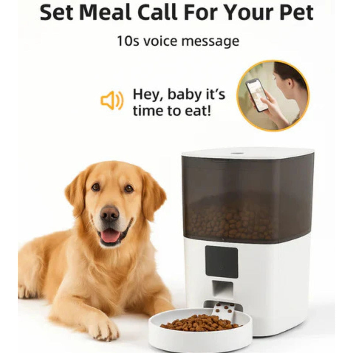 6L Camera Feeder – WiFi Smart Automatic Pet Food Dispenser with App